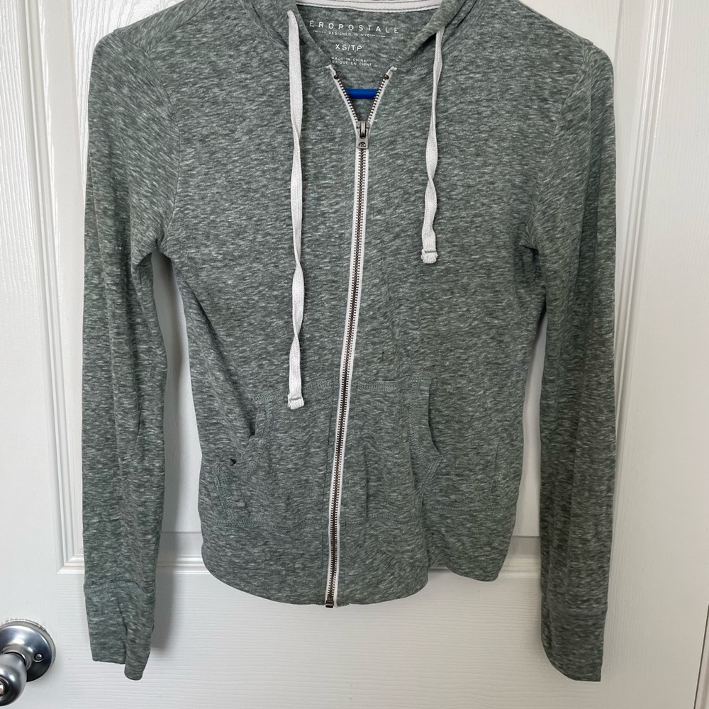 Grey Zip Up Sweater